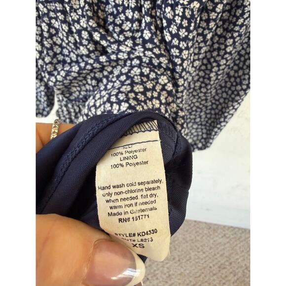 **ALTER'D STATE** Long Sleeved Prairie Boho Floral Print Navy Dress Women's XS - Picture 5 of 5